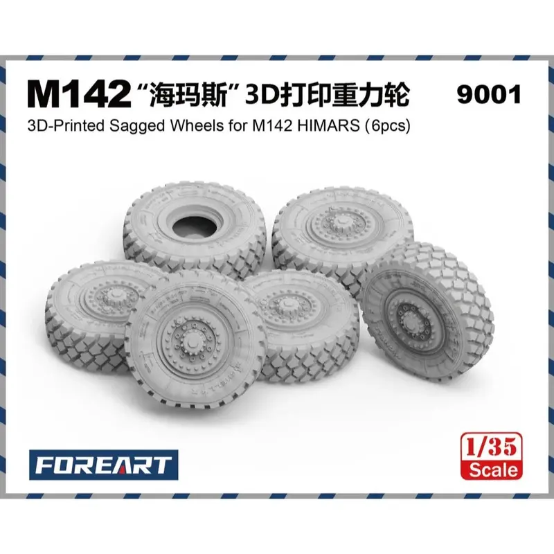 Fore Art 9001 1/35 3D-Printed Sagged Wheels For M142 Himars 1