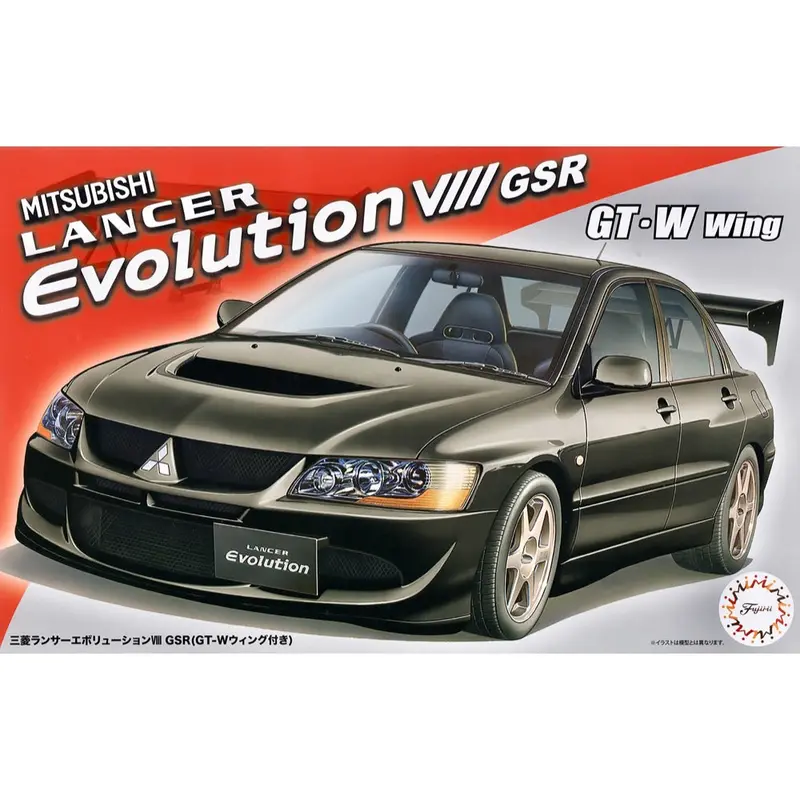 Fujimi 04787 1/24 Mitsubishi Lancer Evolution Viii Gsr W/Gt-W Wing Id-322 1