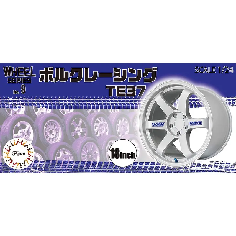 Fujimi 1/24 Volk Racing Te37 18Inch Wheel-09 Wheels For Plastic Models 1