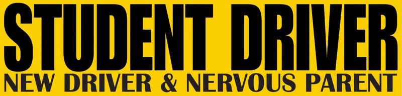 Funny Student Driver Sign Style 1 (12"X3") 1