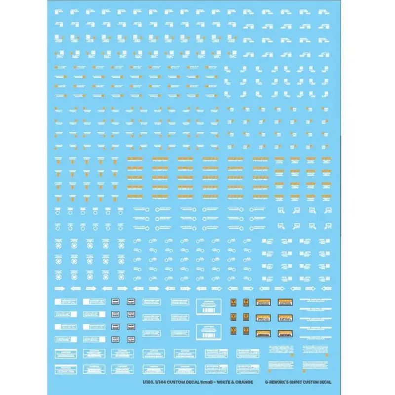 G-Rework Cau-01 Premium Decal For Caution White & Yellow No.01 1