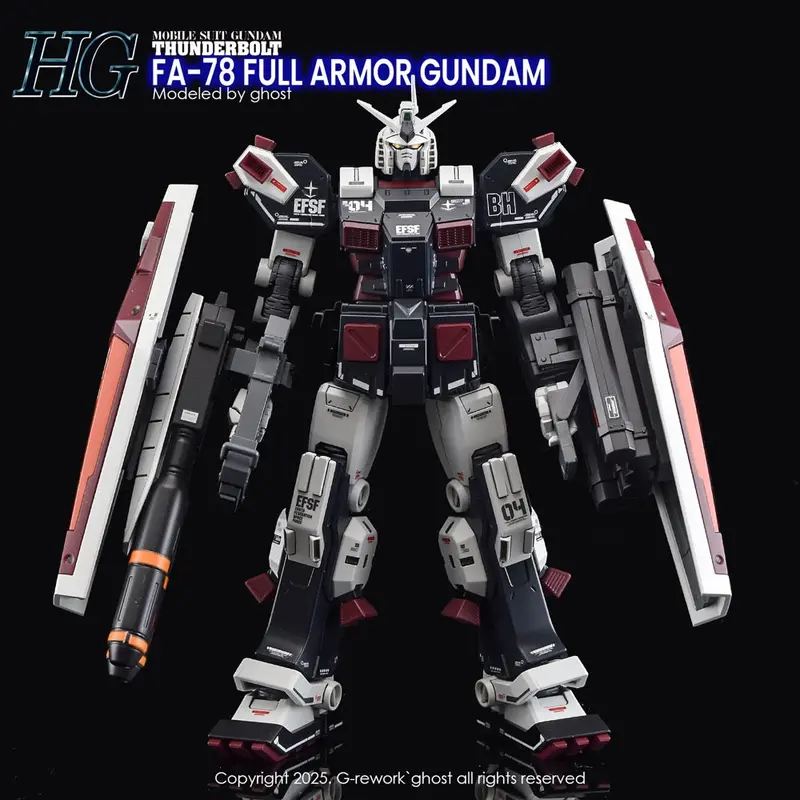 G-Rework Cd-H-Gq08 Premium Decal For Hg Thunderbolt Full Armor Gundam 1