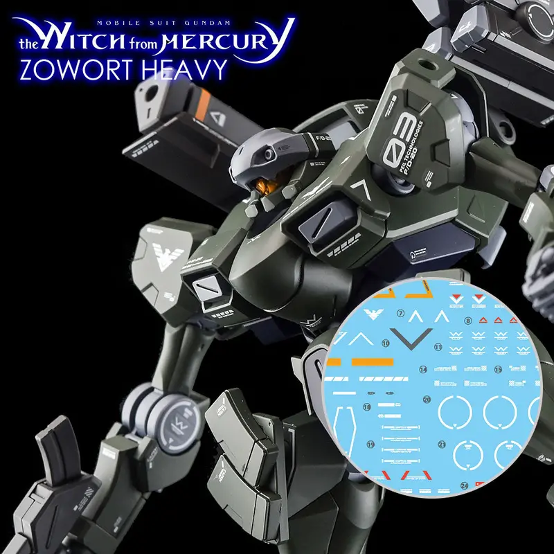 G-Rework Cd-H-Wm20 Premium Decal For Hg Witch From Mercury Zowort Heavy 1