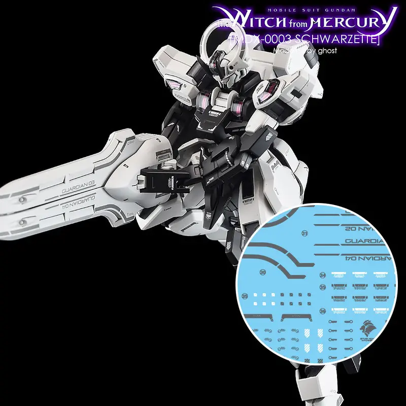 G-Rework Cd-H-Wm25 Premium Decal For Hg Witch From Mercury Schwarzette 1