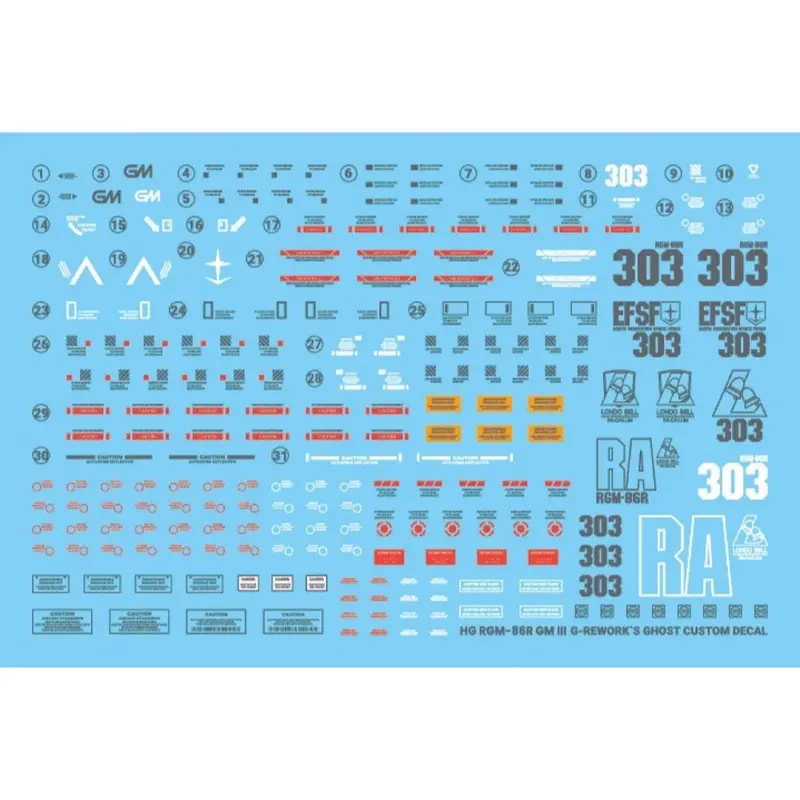 G-Rework Cd-H126 Premium Decal For Hg Rgm-86R Gmiii 1
