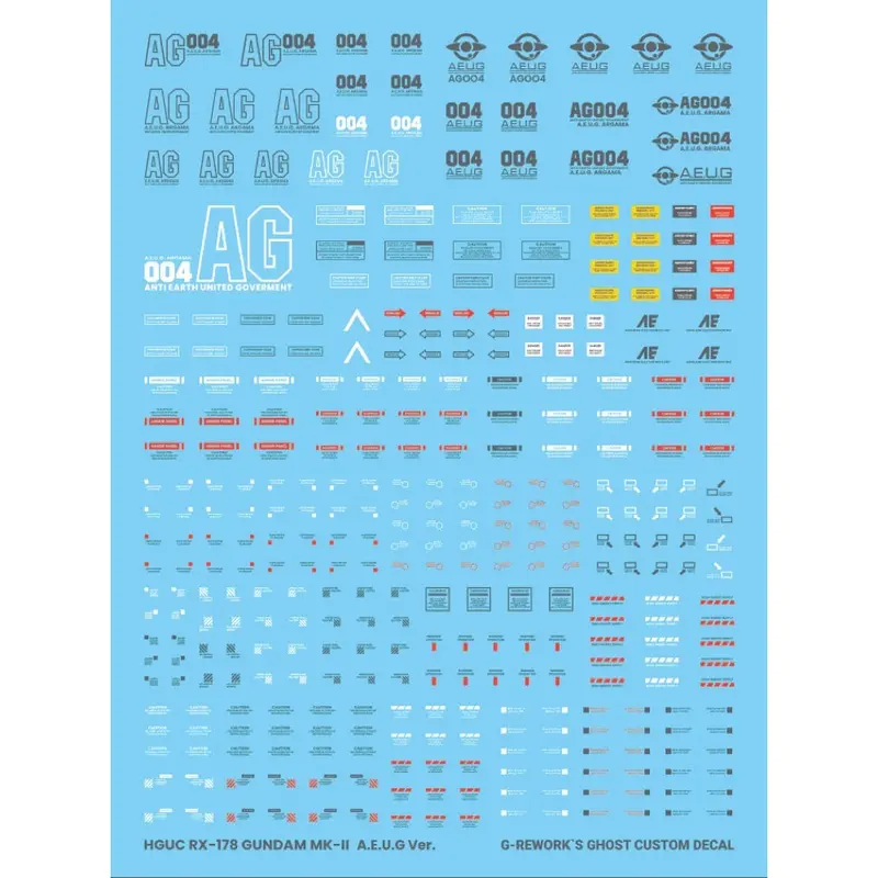 G-Rework Cd-H193 Premium Decal For Hg Gundam Mk-2 (A.E.U.G.) 1