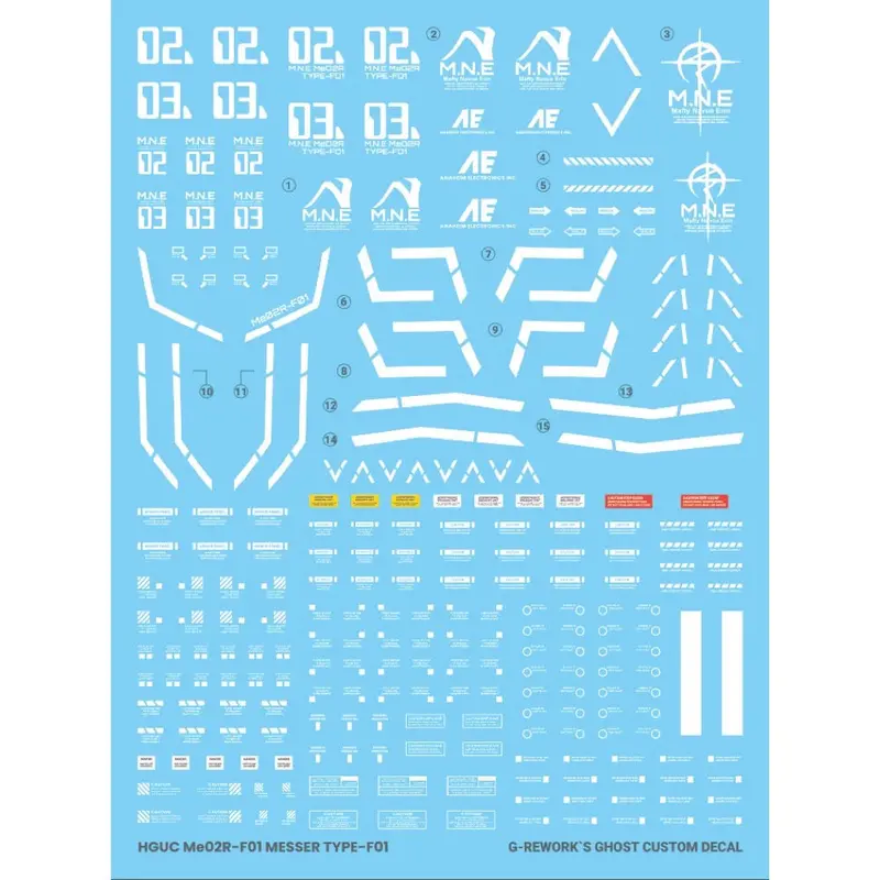 G-Rework Cd-H233 Premium Decal For Hg Messer 1