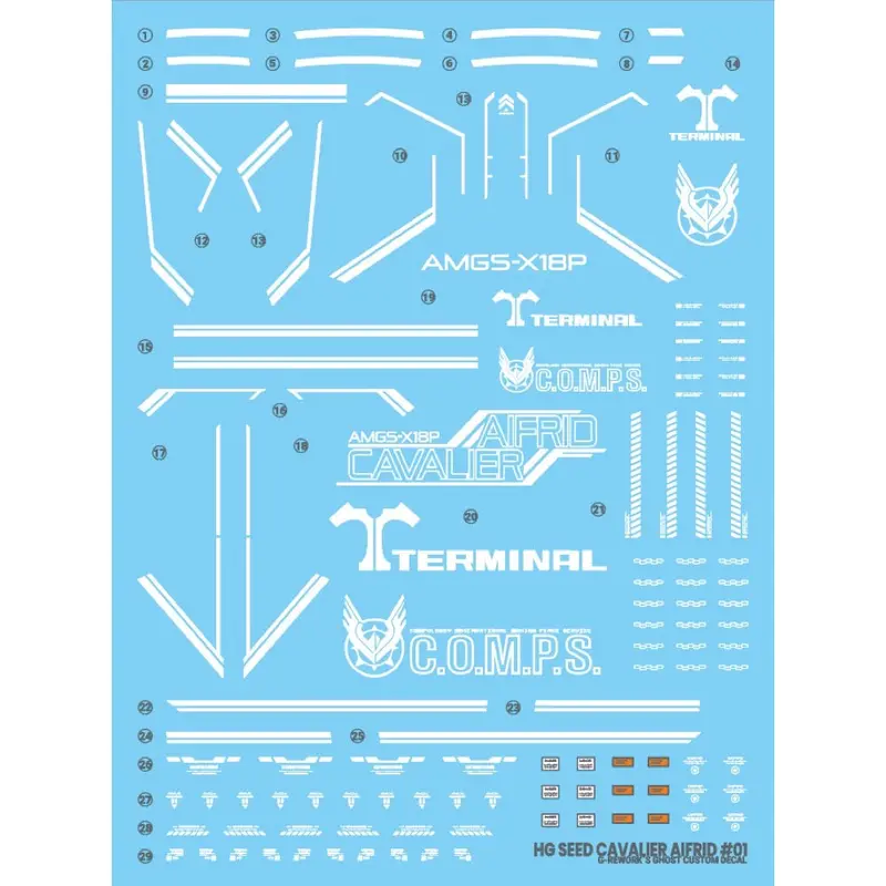 G-Rework Cd-H260-Ca Premium Decal For Hg Seed Cavalier Aifrid 1
