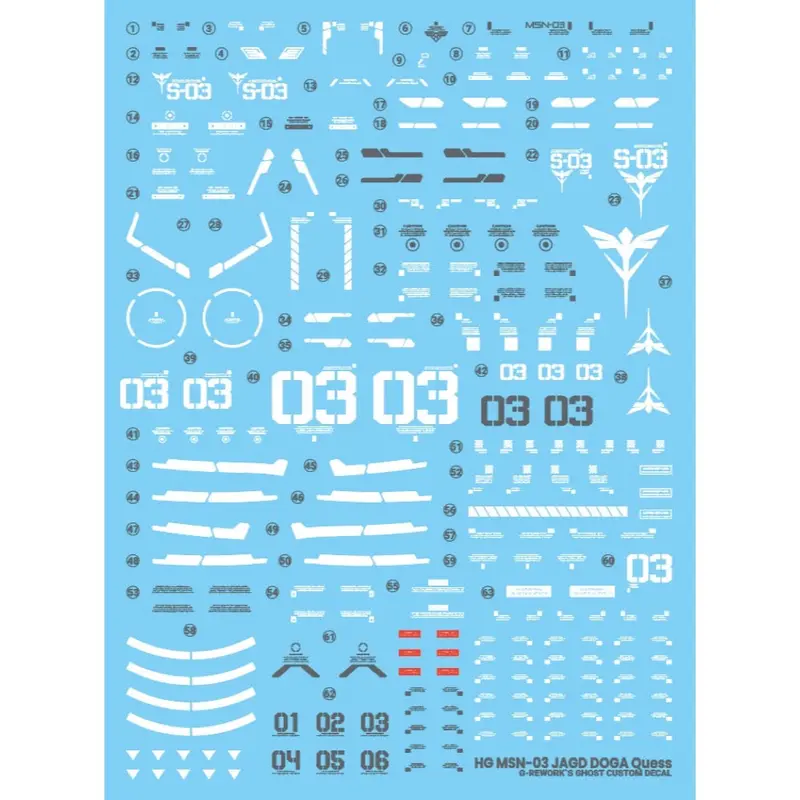 G-Rework Cd-H84 Premium Decal For Hg Jagd Doga Quess 1