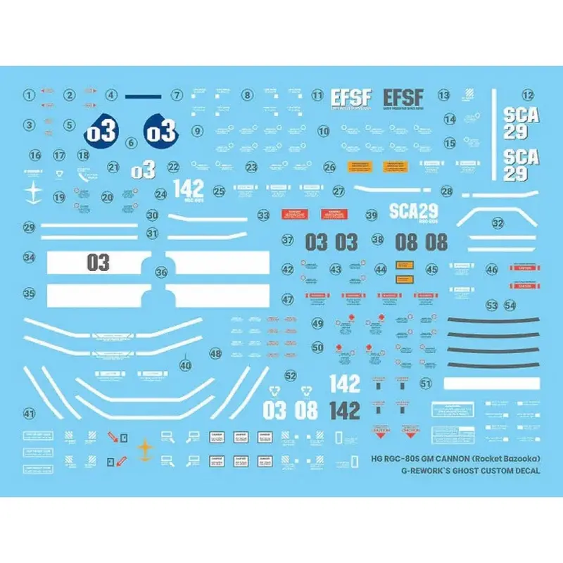 G-Rework Cd-Hl-Gcrb Premium Decal For Hg Rgc-08S Gm Cannon (Rocket Bazook Type) 1