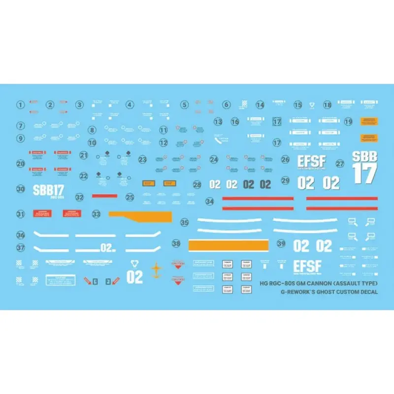 G-Rework Cd-Hl-Gcsa Premium Decal For Hg Rgc-08S Gm Cannon (Space Assault Type) 1