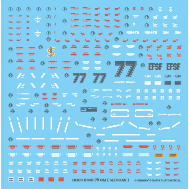 G-Rework Cd-Hl-Gsle Premium Decal For Hg Gto Gm Sleggar 1
