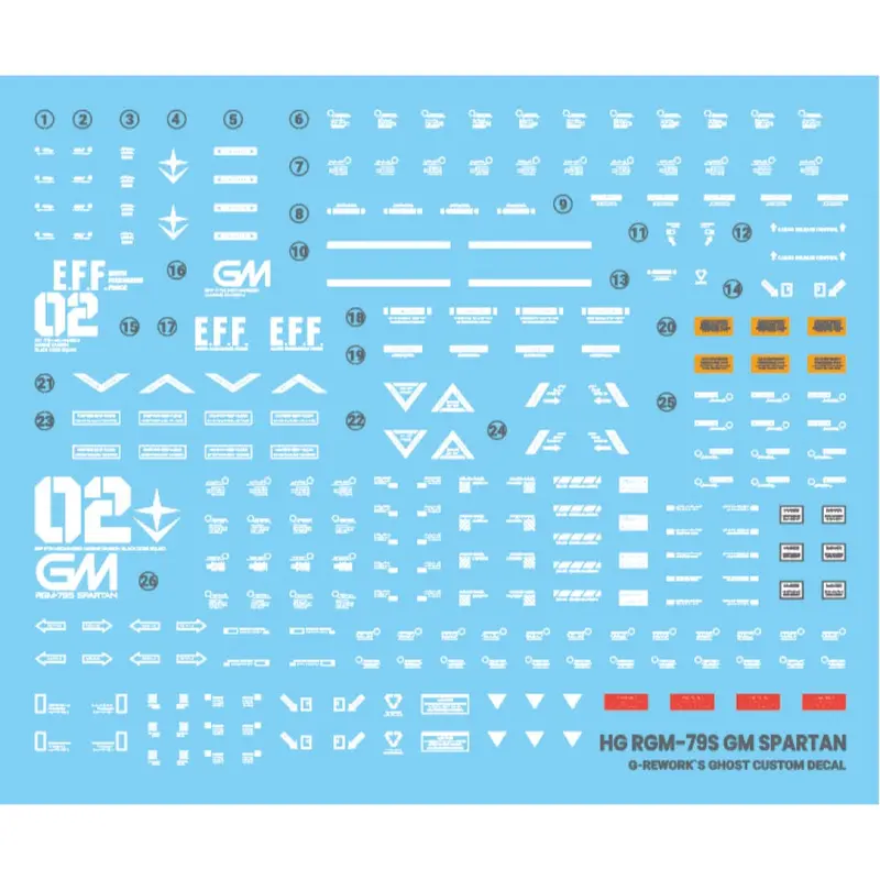 G-Rework Cd-Hl-Gspa Premium Decal For Hg Gm Spartan 1