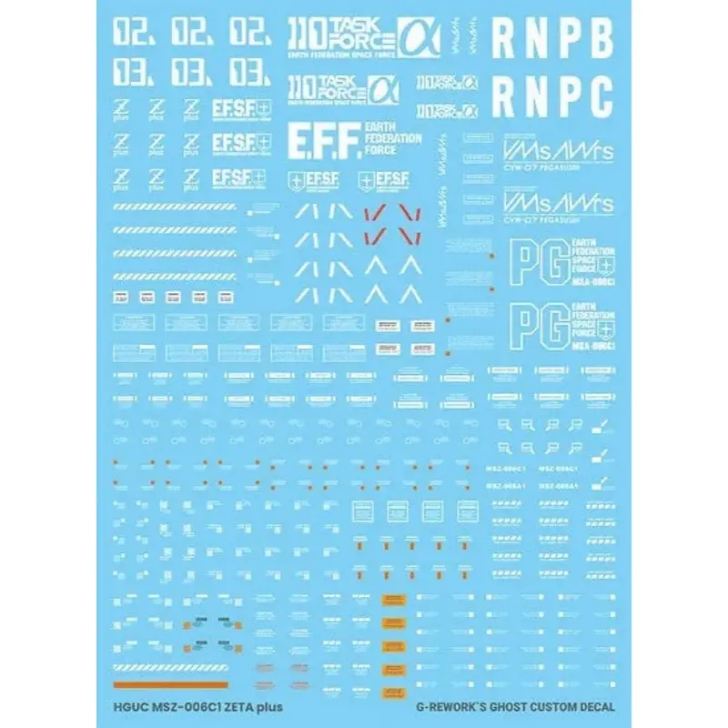 G-Rework Cd-Hl-Zc1 Premium Decal For Hg Zeta Plus C1 1