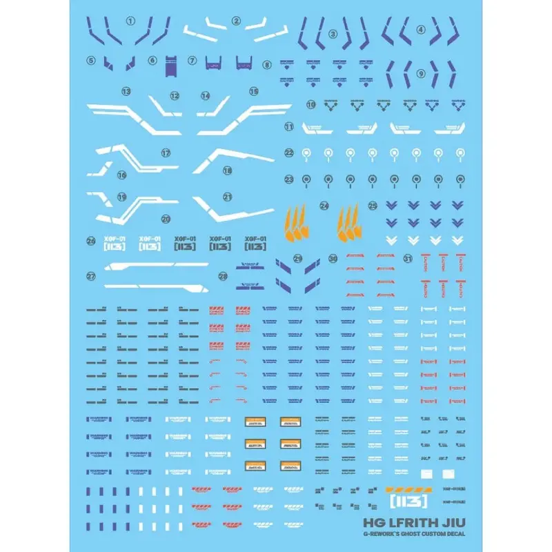 G-Rework Cd-Hl318 Premium Decal For Hg Witch From Mercury Gundam Lfrith Jiu 1