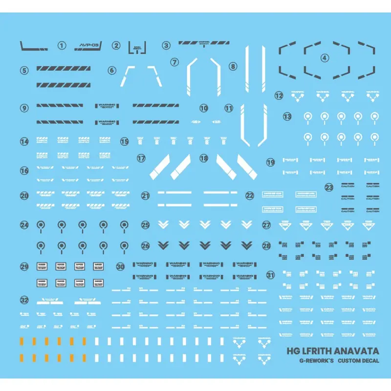 G-Rework Cd-Hl327 Premium Decal For Hg Witch From Mercury Lfrith Anavata 1