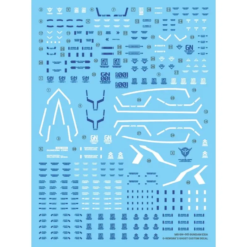 G-Rework Cd-M123 Premium Decal For Mg Gn-001 Exia 1
