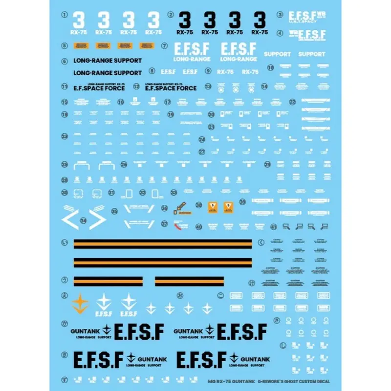 G-Rework Cd-M124 Premium Decal For Mg Guntank 1