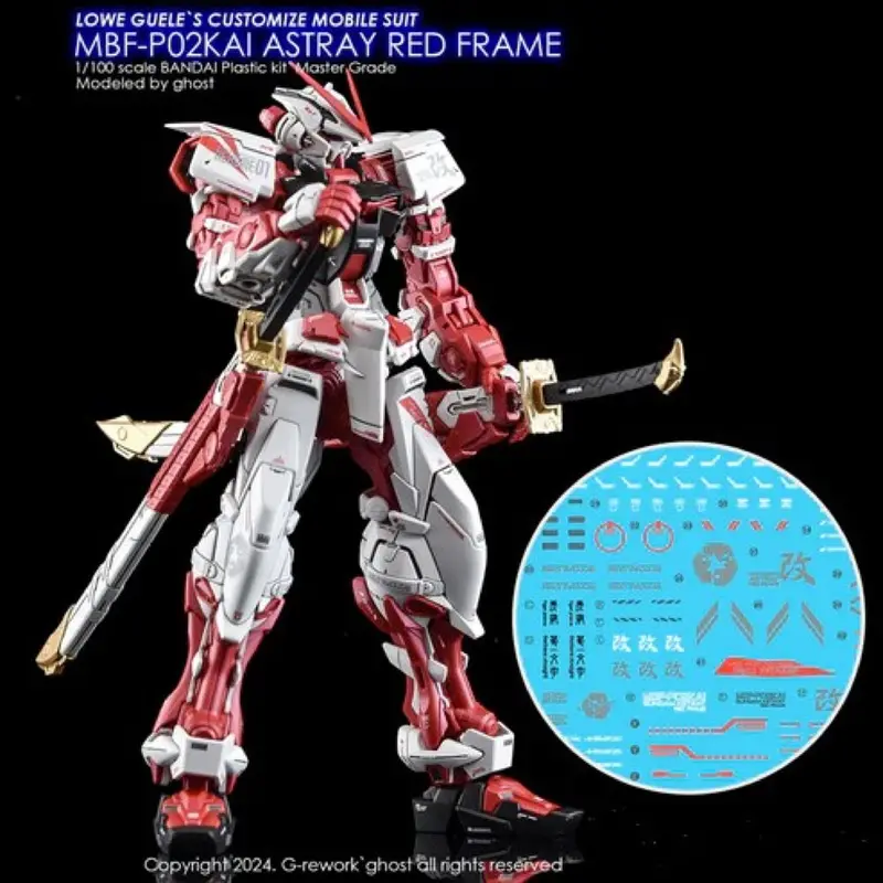 G-Rework Cd-M130 Premium Decal For Mg Astray Red Frame Kai 1