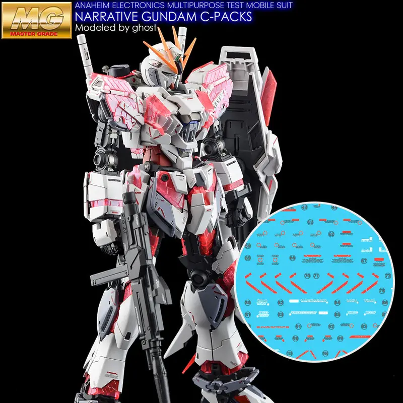 G-Rework Cd-M222 Premium Decal For Mg Rx-9/C Narrative Gundam Ver.Ka 1