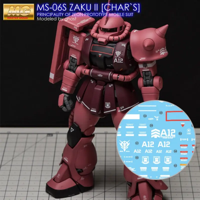 G-Rework Cd-M98 Premium Decal For Mg Zaku2 2.0 Char(Decal V2.0) 1