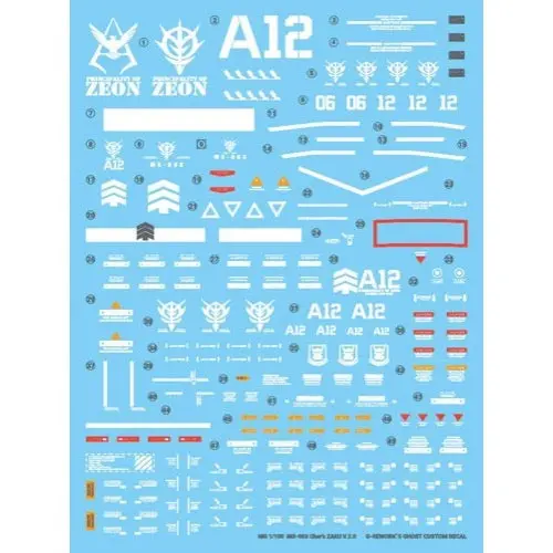 G-Rework Cd-M98 Premium Decal For Mg Zaku2 2.0 Char(Decal V2.0) 2