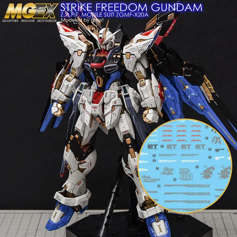 G-Rework Cd-Mex02 Premium Decal For Mgex Strike Freedom Gundam 1