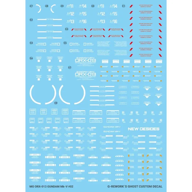 G-Rework Cd-Ml-Mk5 Premium Decal For Mg Gundam Mk-V 2