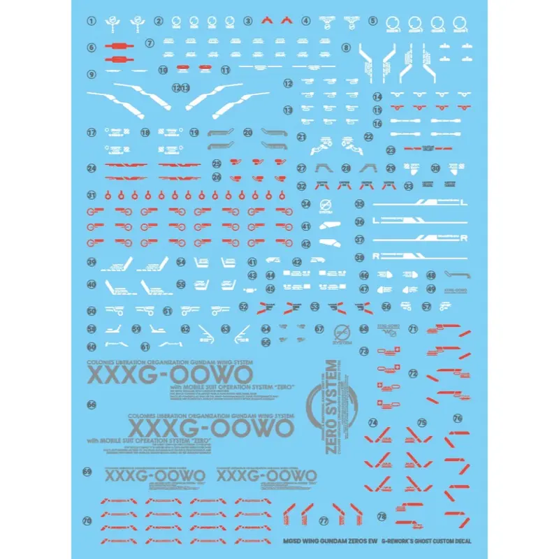 G-Rework Cd-Ms03 Premium Decal For Mgsd Wing Gundam Zero 2
