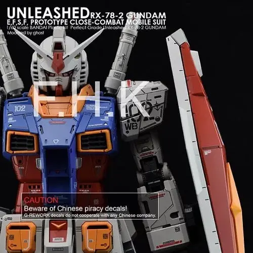 G-Rework Cd-P19 Premium Decal For Pg Unleashed Rx-78-2 Gundam 1