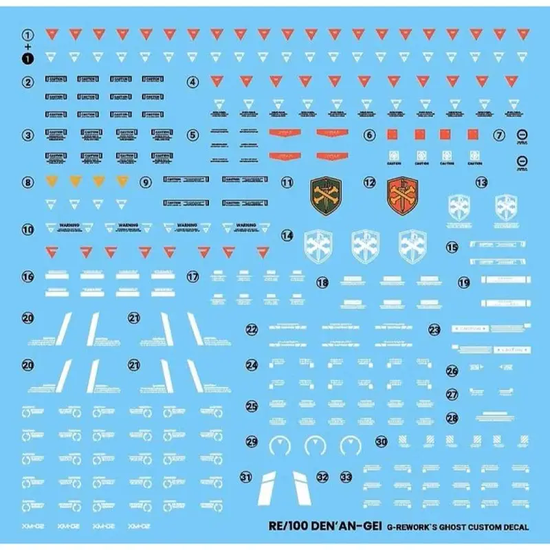 G-Rework Cd-Re19 Premium Decal For Re100 Den'an-Gei 1