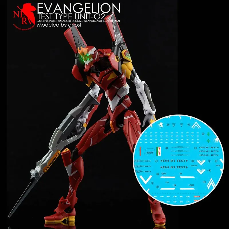 G-Rework Cd-Rg-E2 Premium Decal For Rg Evangelion 02 1