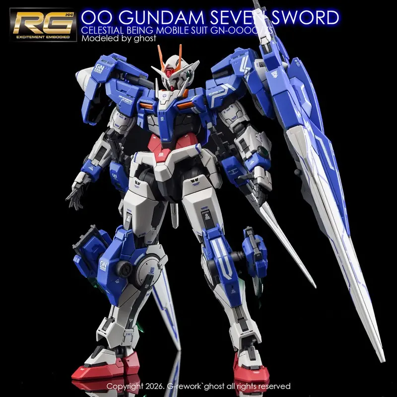 G-Rework Cd-Rg18-7S Premium Decal For Rg Oo Seven Sword 1