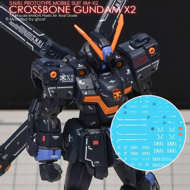 G-Rework Cd-Rg31-X2 Premium Decal For Rg Crossbone Gundam X2 1