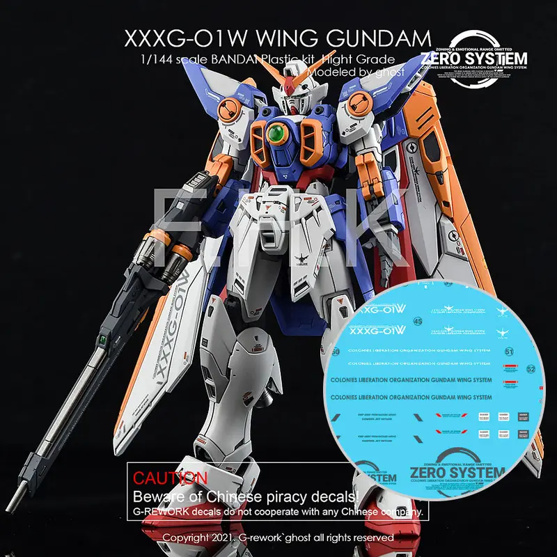 G-Rework Cd-Rg35 Premium Decal For Rg Wing Gundam Tv.Ver 1