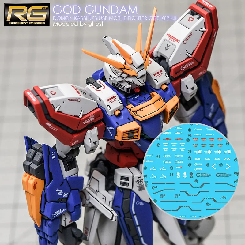 G-Rework Cd-Rg37 Premium Decal For Rg God Gundam 1