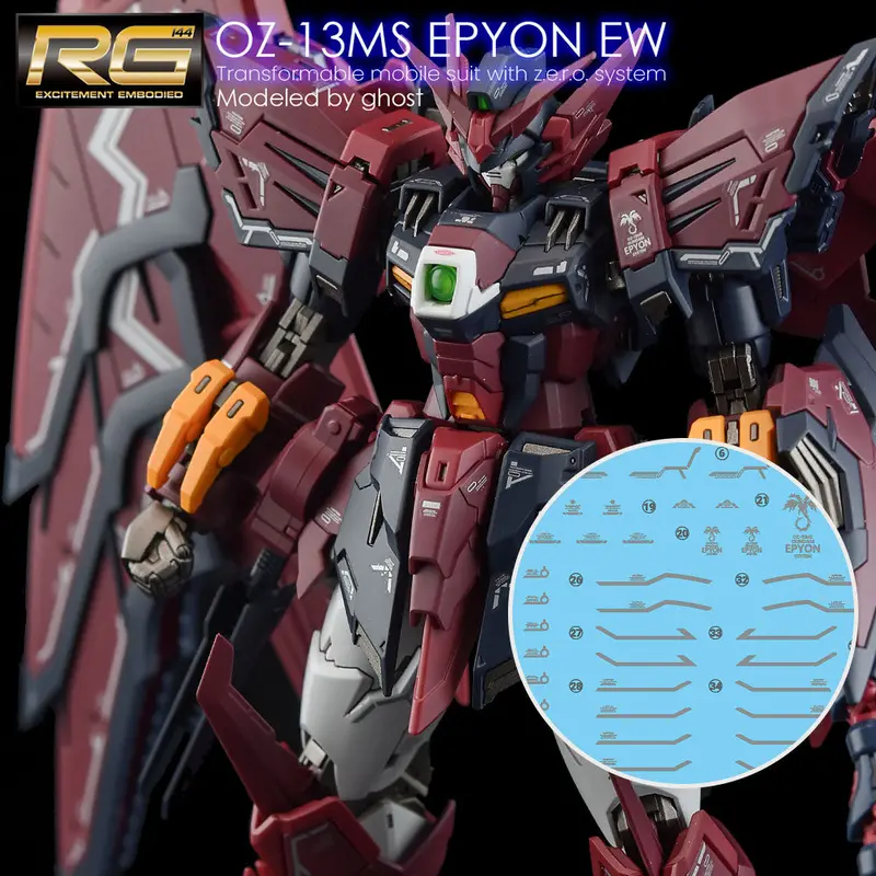 G-Rework Cd-Rg38 Premium Decal For Rg Epyon 1