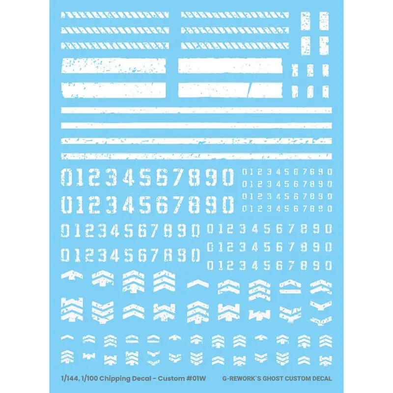 G-Rework Cp-Cu-01-W Premium Decal For Chipping Decal Custom 01 White 1