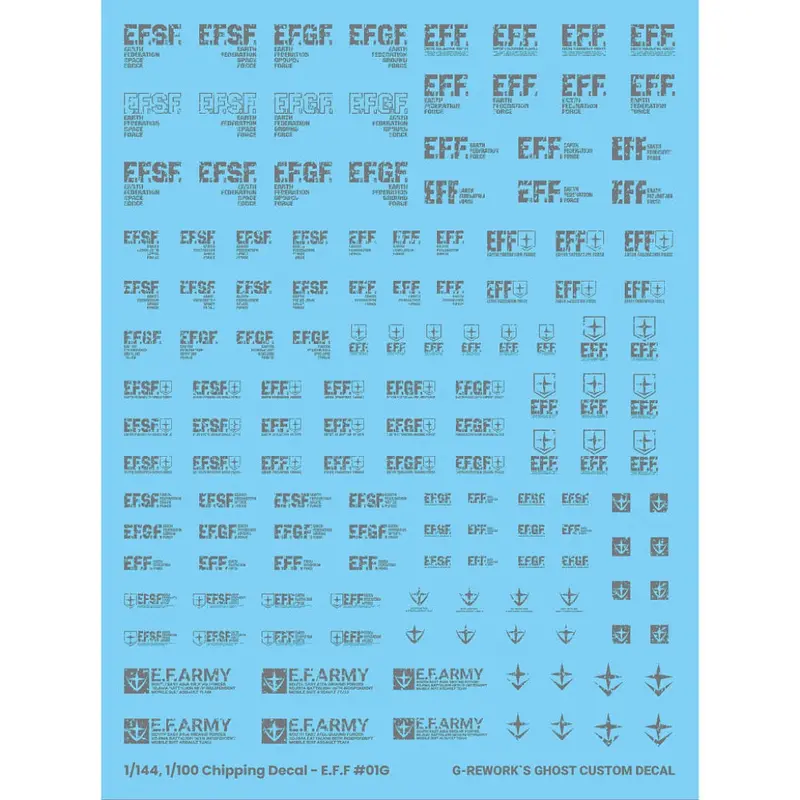 G-Rework Cp-Ef-01-G Premium Decal For Chipping Decal Eff 01 Gray 1
