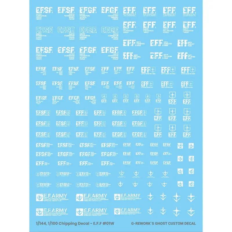 G-Rework Cp-Ef-01-W Premium Decal For Chipping Decal Eff 01 White 1
