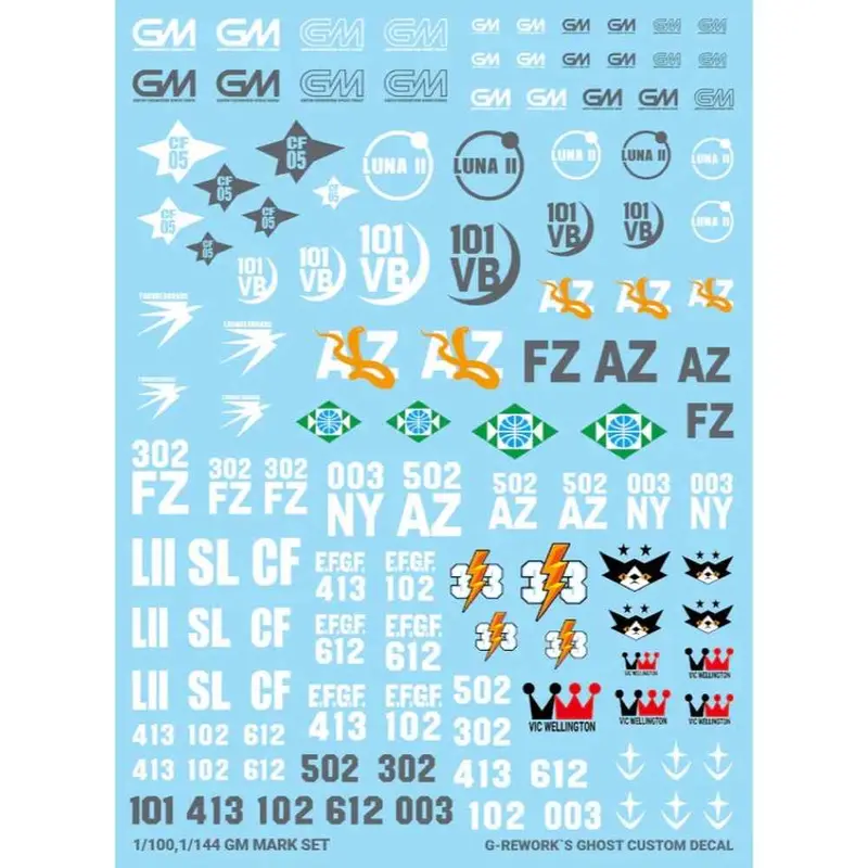 G-Rework Tm-Gm-01 Premium Decal For Gm Mark Set 1