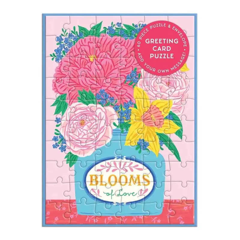 Galison Blooms Of Love Greeting Card 60Pc Jigsaw Puzzle 1