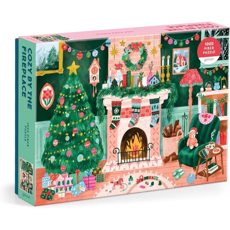 Galison Cozy By The Fireplace 1000Pc Jigsaw Puzzle 1