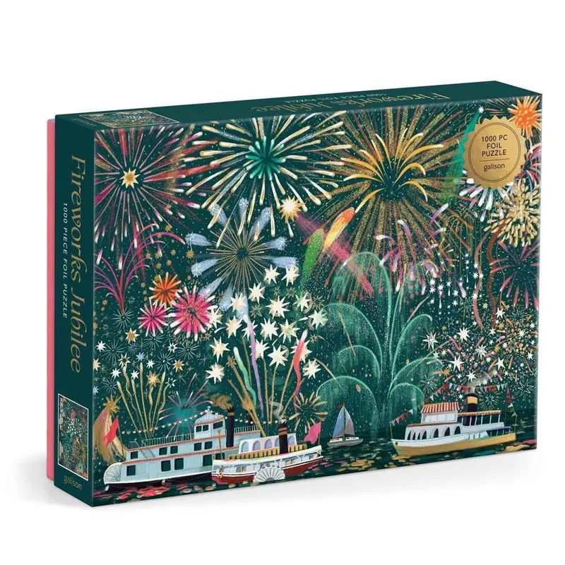 Galison Fireworks Jubilee Foil 1000Pc Jigsaw Puzzle 1