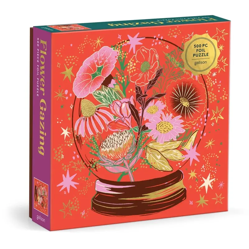 Galison Flower Gazing Foil 500Pc Jigsaw Puzzle 1
