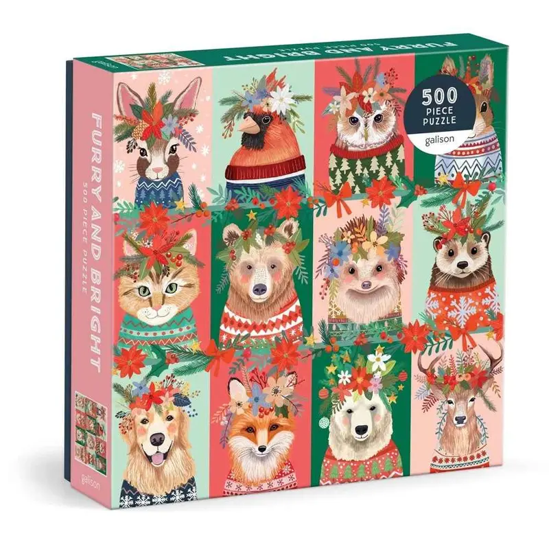 Galison Furry And Bright 500Pc Jigsaw Puzzle 1