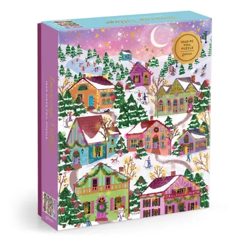 Galison Joy Laforme Snowcap Village 1000Pc Jigsaw Puzzle 1