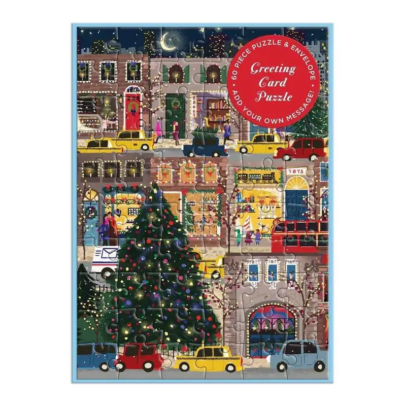 Galison Joy Laforme Winter Lights Greeting Card 60Pc Jigsaw Puzzle 1