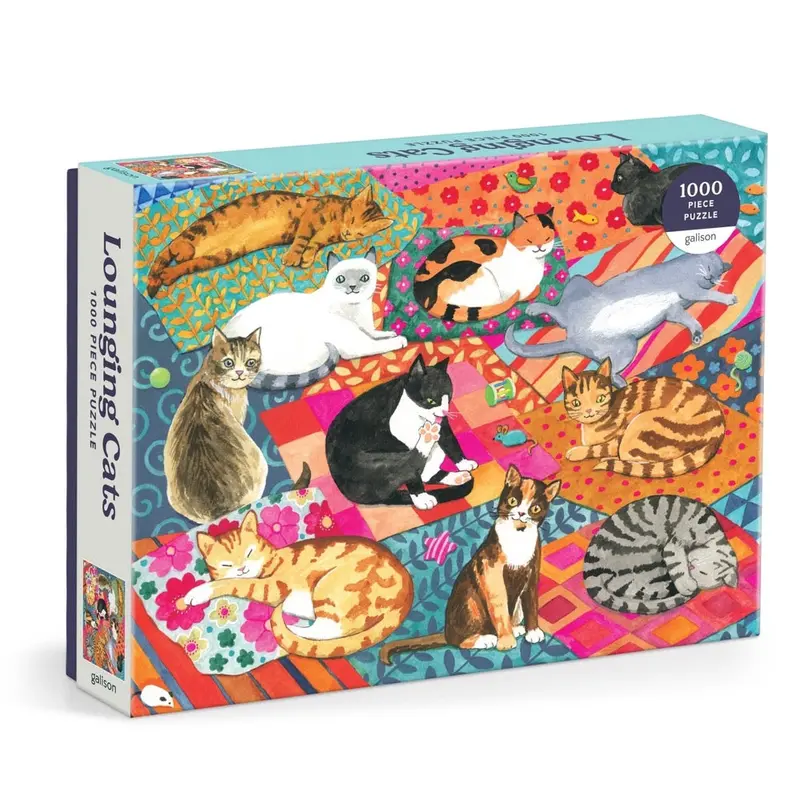 Galison Lounging Cat 1000Pc Jigsaw Puzzle 1