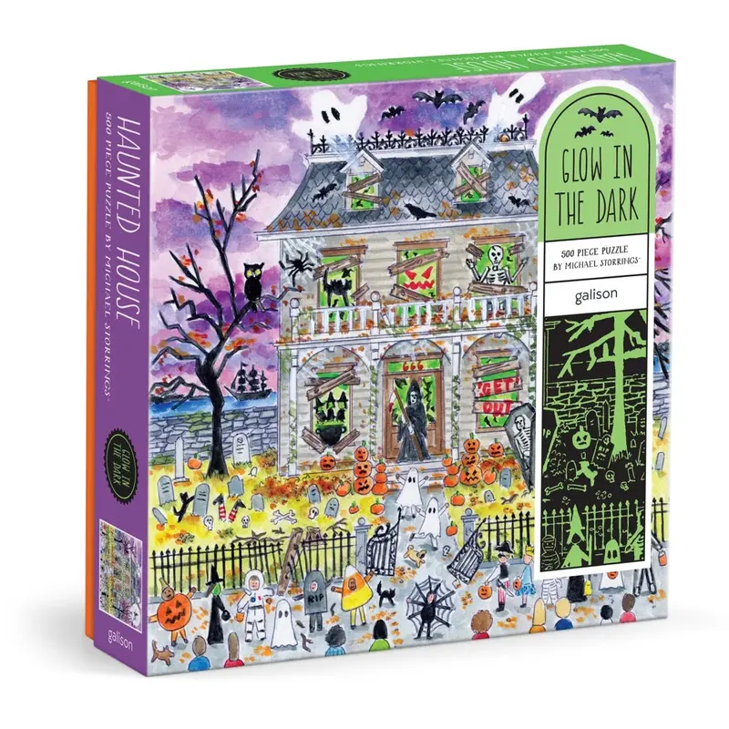 Galison Michael Storrings Haunted House Glow 500Pc Jigsaw Puzzle 1